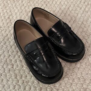 Elephantito Shiny Black Kids Dress Loafers